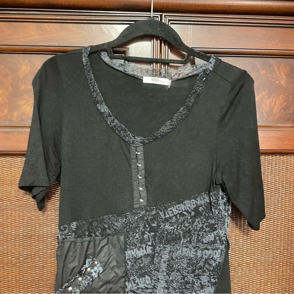 Hendi Plus Retro Patchwork Mixed Media Mini Y2K Dress‎ Size M - Picture 5 of 10